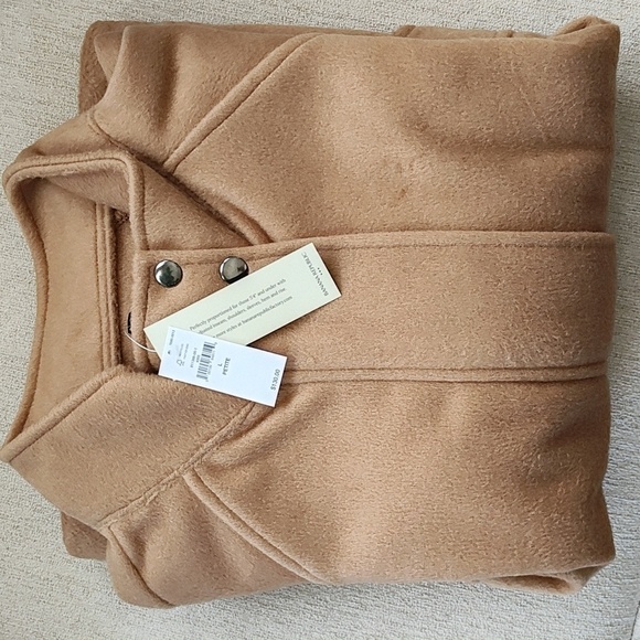 New BR Brushed Short Jacket Camel Size L - Picture 5 of 11